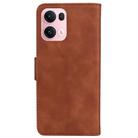 For OPPO Reno13 Pro Global Skin Feel Pure Color Flip Leather Phone Case(Brown) - 3