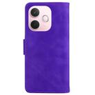 For OPPO A5 Pro 5G Skin Feel Pure Color Flip Leather Phone Case(Purple) - 3