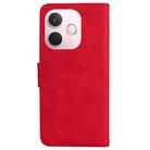 For OPPO A5 Pro 5G Skin Feel Pure Color Flip Leather Phone Case(Red) - 3