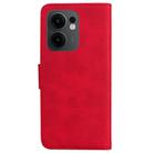 For OPPO Reno13 F 4G / 5G Skin Feel Pure Color Flip Leather Phone Case(Red) - 3