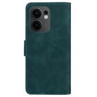 For OPPO Reno13 F 4G / 5G Skin Feel Pure Color Flip Leather Phone Case(Green) - 3