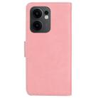 For OPPO Reno13 F 4G / 5G Skin Feel Pure Color Flip Leather Phone Case(Pink) - 3