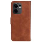 For OPPO Reno13 F 4G / 5G Skin Feel Pure Color Flip Leather Phone Case(Brown) - 3
