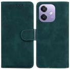 For OPPO A5x 5G / A3 4G / 5G / A3x 4G / 5G Skin Feel Pure Color Flip Leather Phone Case(Green) - 1