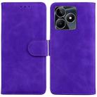 For Realme C53 / Narzo N53 Skin Feel Pure Color Flip Leather Phone Case(Purple) - 1