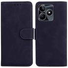 For Realme C53 / Narzo N53 Skin Feel Pure Color Flip Leather Phone Case(Black) - 1