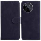 For Realme 11 4G Global Skin Feel Pure Color Flip Leather Phone Case(Black) - 1