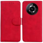 For Realme 11 5G/Narzo 60 India Version Skin Feel Pure Color Flip Leather Phone Case(Red) - 1