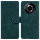 For Realme 11 5G/Narzo 60 India Version Skin Feel Pure Color Flip Leather Phone Case(Green) - 1