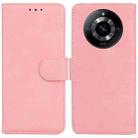 For Realme 11 5G/Narzo 60 India Version Skin Feel Pure Color Flip Leather Phone Case(Pink) - 1