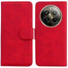 For Realme 12 Pro+ Global Skin Feel Pure Color Flip Leather Phone Case(Red) - 1