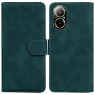 For Realme C67 4G Global Skin Feel Pure Color Flip Leather Phone Case(Green) - 1