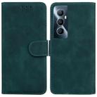 For Realme C65 4G Skin Feel Pure Color Flip Leather Phone Case(Green) - 1