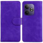 For Realme GT 6 / GT 6T / GT Neo6 Skin Feel Pure Color Flip Leather Phone Case(Purple) - 1