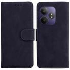 For Realme GT 6 / GT 6T / GT Neo6 Skin Feel Pure Color Flip Leather Phone Case(Black) - 1