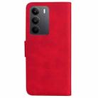 For Realme C75 Skin Feel Pure Color Flip Leather Phone Case(Red) - 3