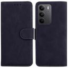 For Realme C75 Skin Feel Pure Color Flip Leather Phone Case(Black) - 1