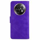 For Realme 13+ Global Skin Feel Pure Color Flip Leather Phone Case(Purple) - 3