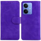For Realme Neo7 SE Skin Feel Pure Color Flip Leather Phone Case(Purple) - 1