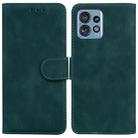 For Motorola Edge 40 Pro Skin Feel Pure Color Flip Leather Phone Case(Green) - 1