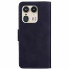 For Motorola Edge 50 Ultra Skin Feel Pure Color Flip Leather Phone Case(Black) - 3