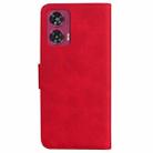 For Motorola Edge 50 Fusion Skin Feel Pure Color Flip Leather Phone Case(Red) - 3