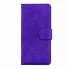 For Motorola Edge 2024 Skin Feel Pure Color Flip Leather Phone Case(Purple) - 2