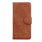 For Motorola Edge 2024 Skin Feel Pure Color Flip Leather Phone Case(Brown) - 2