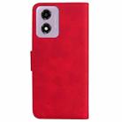 For Motorola Moto G04s / Moto E14 Skin Feel Pure Color Flip Leather Phone Case(Red) - 3