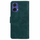 For Motorola Moto G85 Skin Feel Pure Color Flip Leather Phone Case(Green) - 3