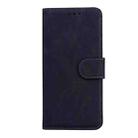 For Motorola Moto G85 Skin Feel Pure Color Flip Leather Phone Case(Black) - 2