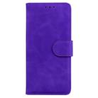 For Motorola Moto G55 Skin Feel Pure Color Flip Leather Phone Case(Purple) - 2