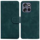 For Motorola Edge 50 Neo 5G Global Skin Feel Pure Color Flip Leather Phone Case(Green) - 1