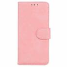 For Motorola Moto G35 Skin Feel Pure Color Flip Leather Phone Case(Pink) - 2