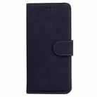 For Motorola Moto G35 Skin Feel Pure Color Flip Leather Phone Case(Black) - 2
