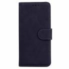 For Motorola Moto G75 5G Skin Feel Pure Color Flip Leather Phone Case(Black) - 2