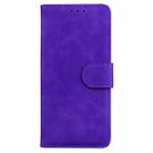 For Motorola Moto G 5G 2025 Skin Feel Pure Color Flip Leather Phone Case(Purple) - 2