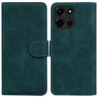 For Motorola Moto G 5G 2025 Skin Feel Pure Color Flip Leather Phone Case(Green) - 1