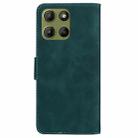 For Motorola Moto G15 Skin Feel Pure Color Flip Leather Phone Case(Green) - 3