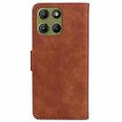 For Motorola Moto G15 Skin Feel Pure Color Flip Leather Phone Case(Brown) - 3