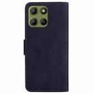 For Motorola Moto G15 Skin Feel Pure Color Flip Leather Phone Case(Black) - 3