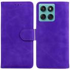 For Motorola Edge 60 Fusion / Edge 5G 2025 Skin Feel Pure Color Flip Leather Phone Case(Purple) - 1