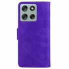 For Motorola Moto G56 5G / G66j 5G / G66y 5G Skin Feel Pure Color Flip Leather Phone Case(Purple) - 3