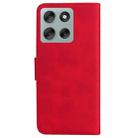For Motorola Moto G56 5G / G66j 5G / G66y 5G Skin Feel Pure Color Flip Leather Phone Case(Red) - 3