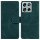 For Motorola Moto G56 5G / G66j 5G / G66y 5G Skin Feel Pure Color Flip Leather Phone Case(Green) - 1