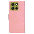 For Motorola Moto G86 5G Skin Feel Pure Color Flip Leather Phone Case(Pink) - 3