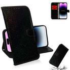 For iPhone 15 Pro Colorful Magnetic Buckle Leather Phone Case(Black) - 1