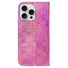 For iPhone 16 Pro Max Colorful Magnetic Buckle Leather Phone Case(Pink) - 3