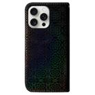 For iPhone 16 Pro Max Colorful Magnetic Buckle Leather Phone Case(Black) - 3