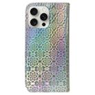 For iPhone 16 Pro Max Colorful Magnetic Buckle Leather Phone Case(Silver) - 3